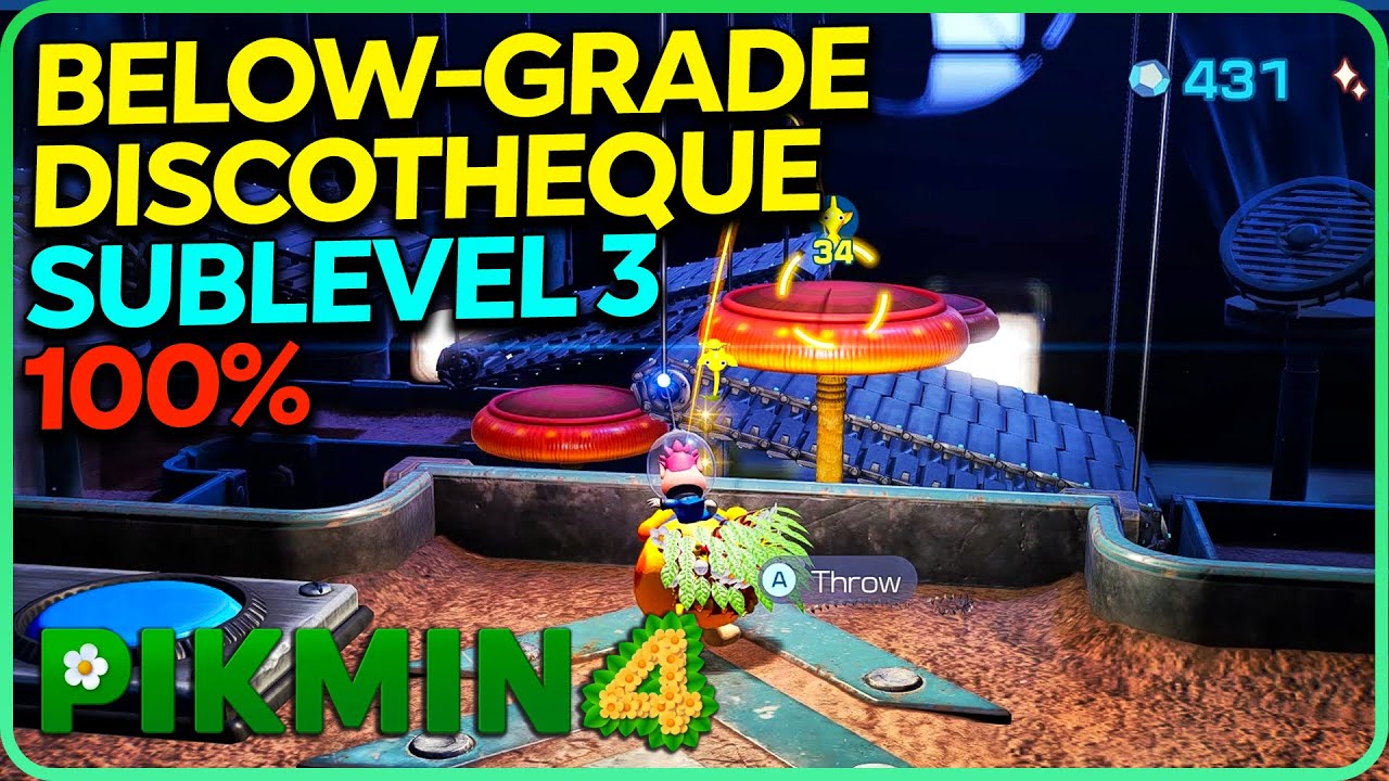 Below-Grade Discotheque Sublevel 3 All Treasures - Pikmin 4