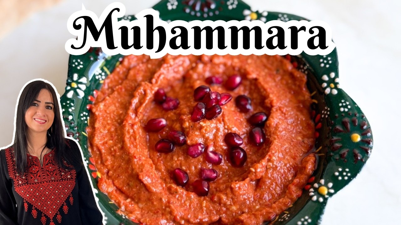 Traditionell arabischer Paprika-Walnuss-Dip (Muhammara)