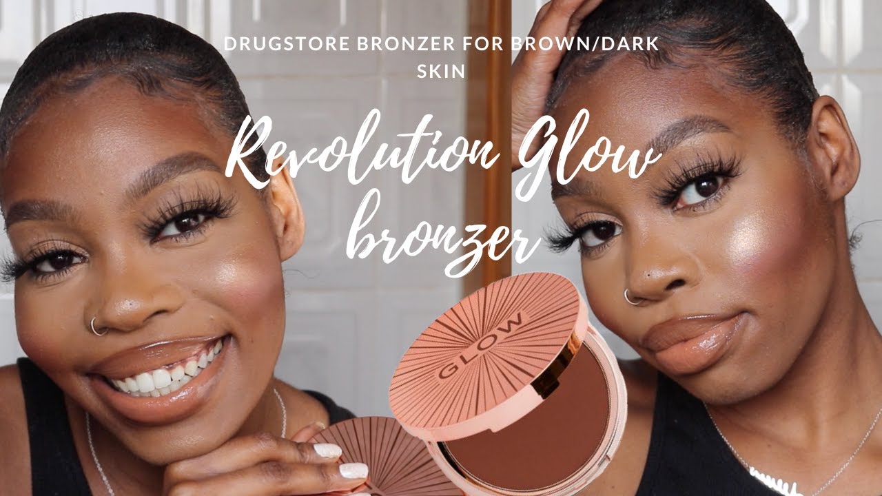 DRUGSTORE BRONZER FOR DARK/BROWN SKIN!? | TESTING THE NEW REVOLUTION GLOW BRONZER | FENTY COMPARISON