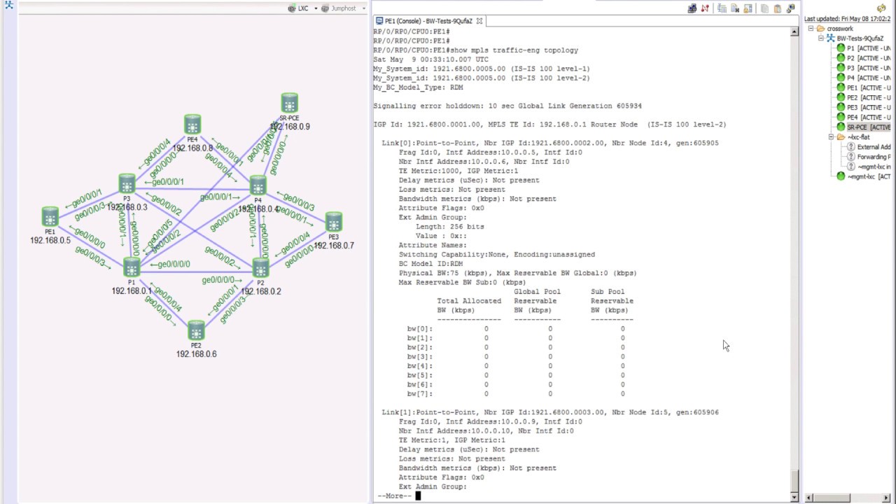 SR-TE - hands-on - dynamic path policy  - HOPCOUNT