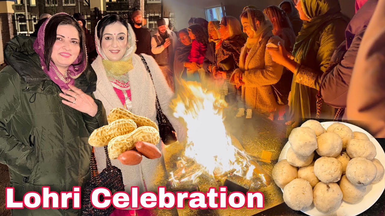 ‼️Lohri Celebration 🔥🪵🎉 Making Rice Flour Pinni ( ladoo)..!