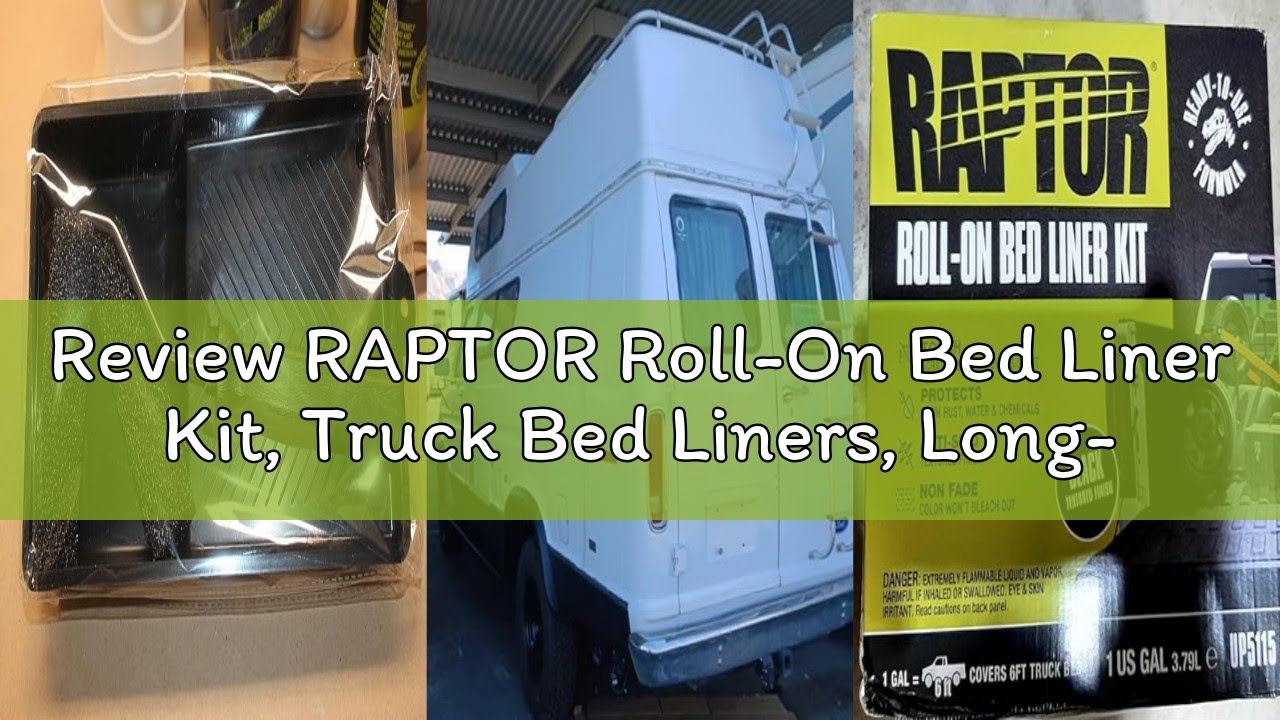 Review RAPTOR Roll-On Bed Liner Kit, Truck Bed Liners, Long-Lasting Protection, Black, 1 Gallon