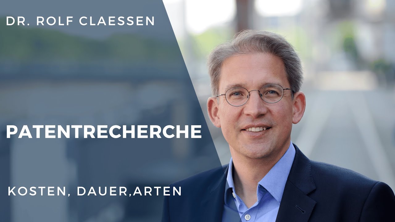 Patentrecherche - wie recherchiere ich nach Patenten? #rolfclaessen