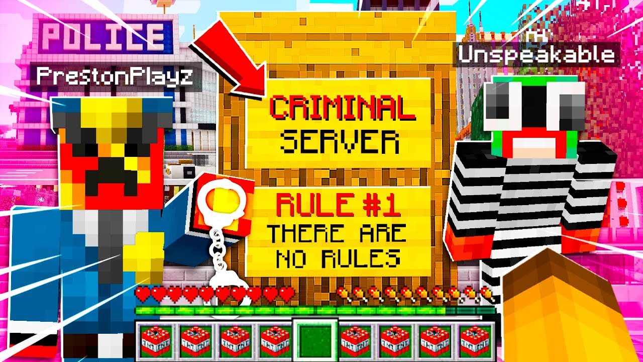 I went UNDERCOVER as a POLICE OFFICER on a CRIMINAL Server in Minecraft!