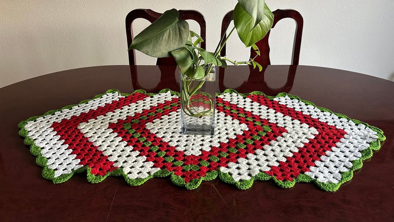 Hermoso y fácil Camino de Mesa a Crochet 🧶 paso a paso