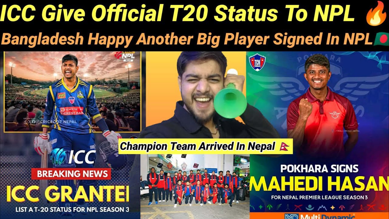 ICC Officially Grants T20 Status To NPL & ICC Worldcup In Nepal 😲