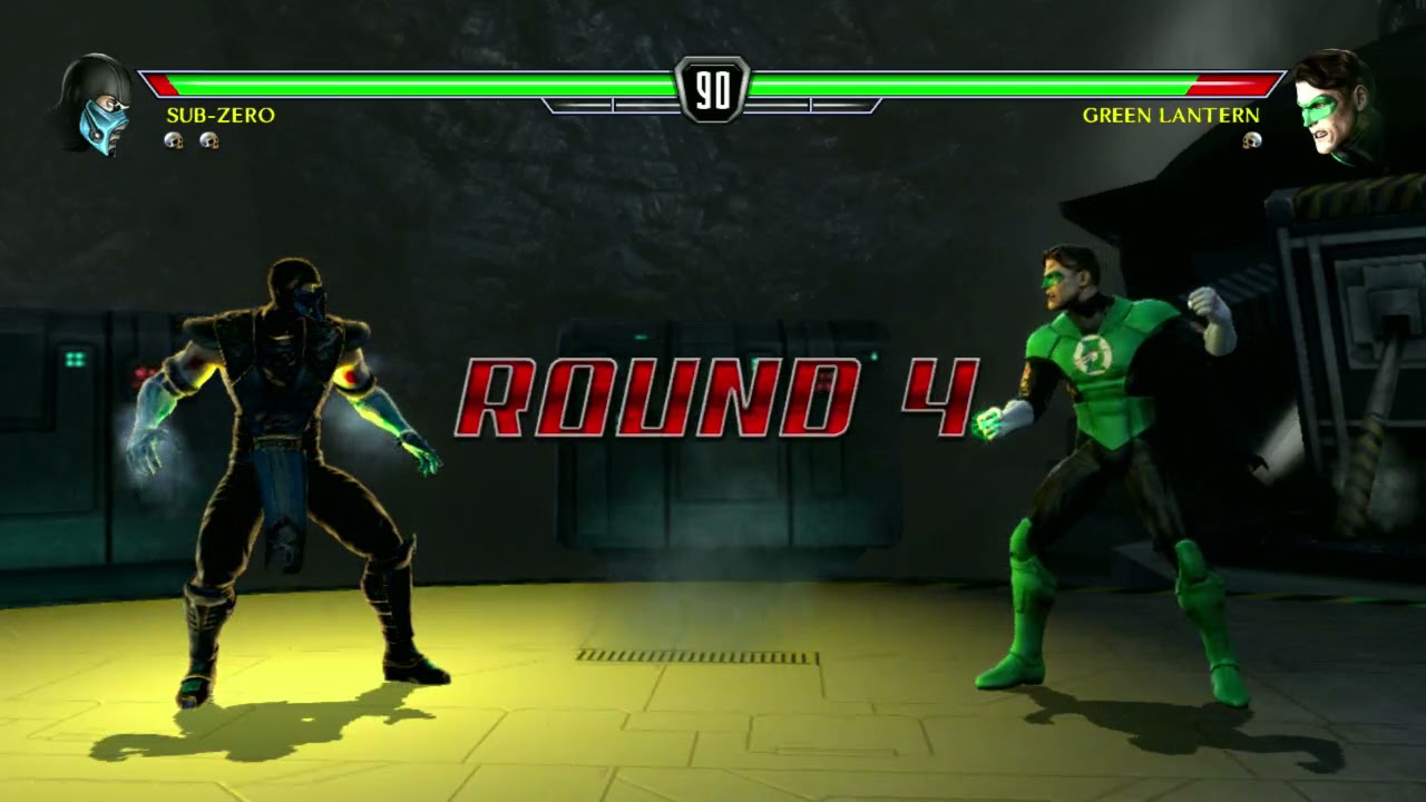 Sub Zero fights Green Lantern- Mortal Kombat VS DC Universe