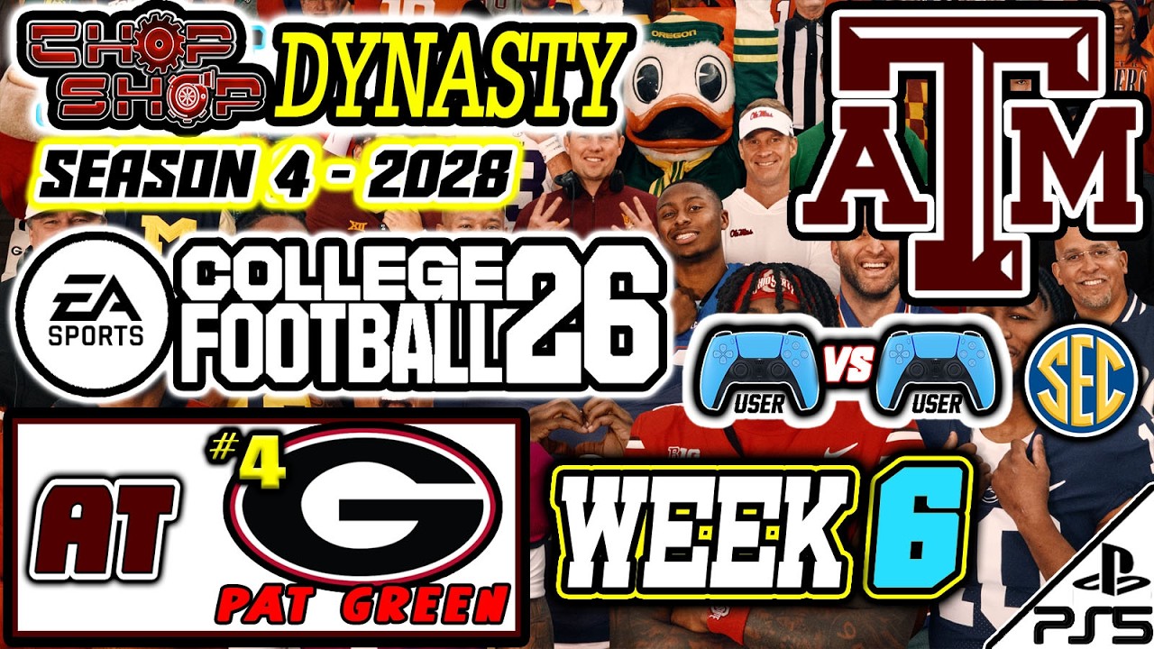 EA College Football 26 | CHOPSHOP | S4 | 2028 | WEEK 5 | at #4 Pat Green (2/19/26)