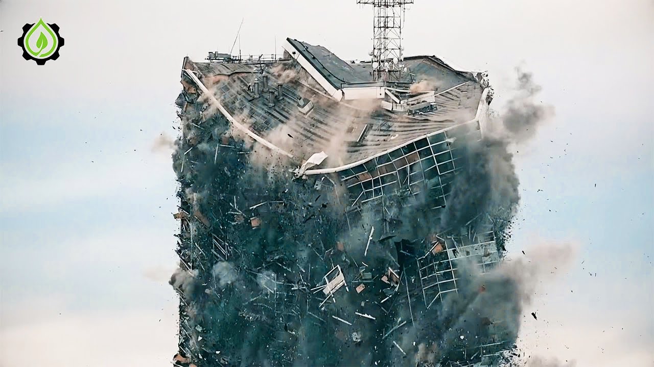 Extreme Fastest Building Demolition Compilation | Amazing Dangerous Crane Operator Skills #15