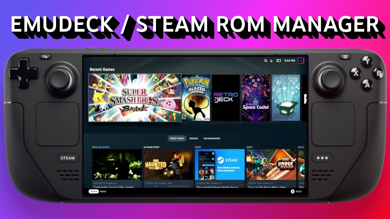 Настройка EMUDECK + Steam Rom Manager в Steamdeck
