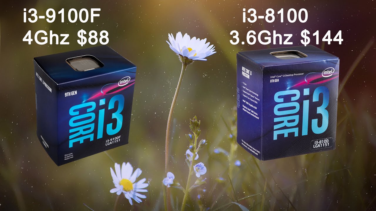 i3 9100F vs i3 8100 in 8 games at 1080p