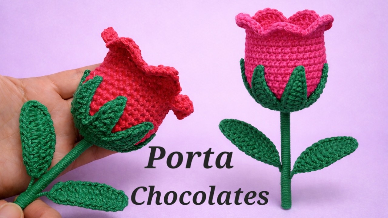 Flores Porta Chocolates a Crochet/ Detalle Creativo que Enamora