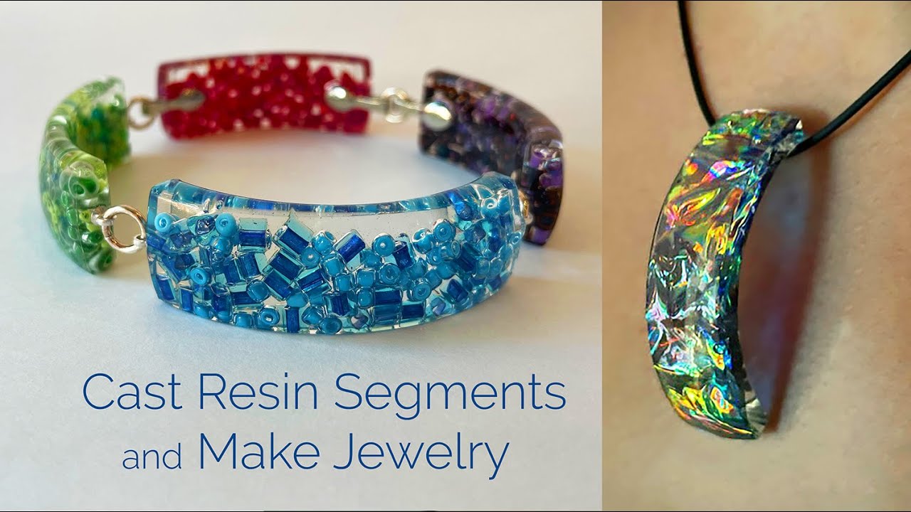 Resin How-To: Casting Resin Segments to make Jewelry and Hair Ties  #resinart #jewelrymaking