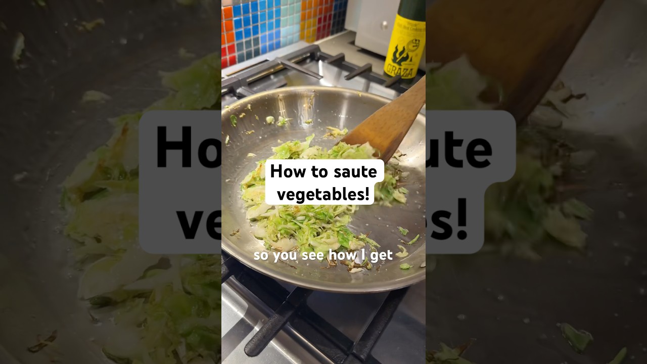 How to saute vegetables! #saute #cookingtips #vegetables