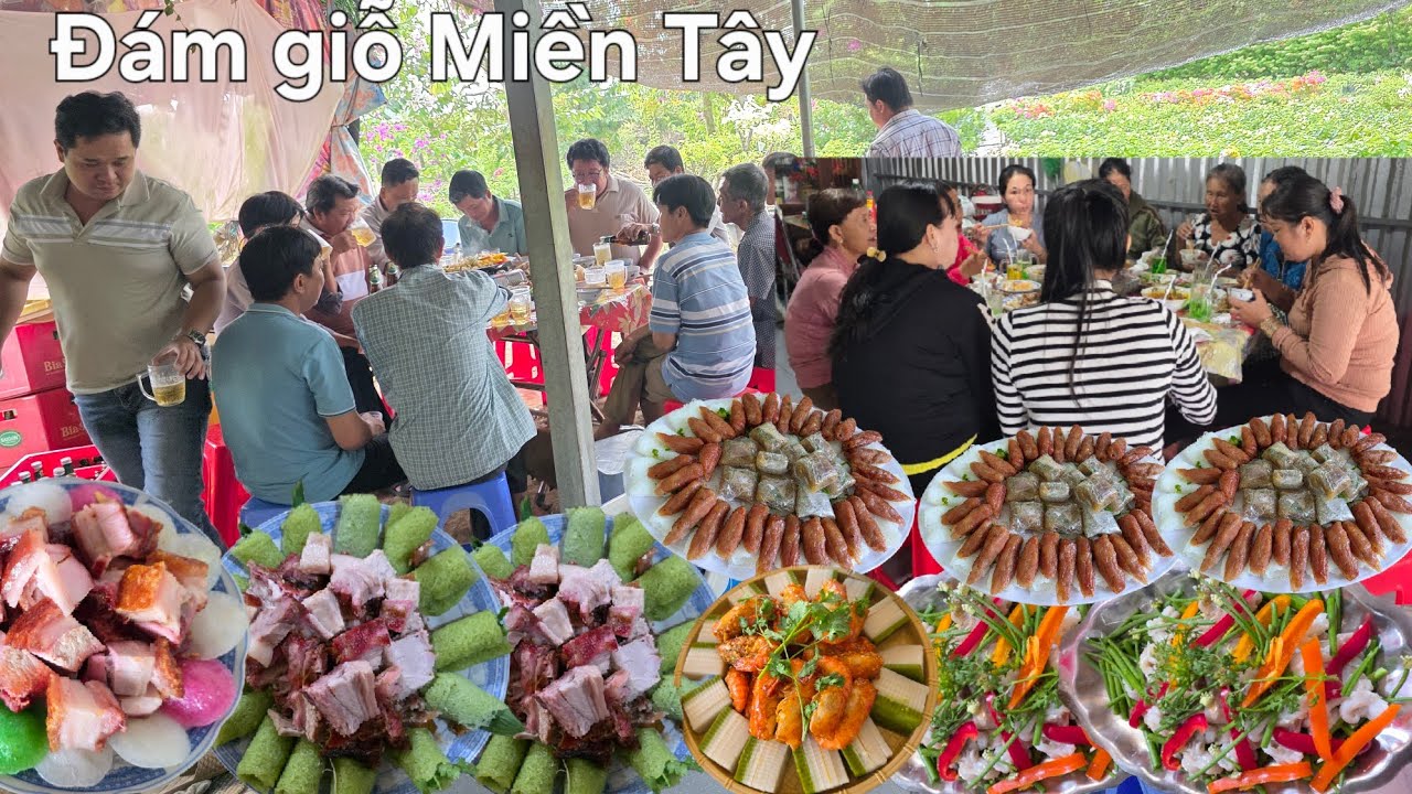 Đám giỗ làm nhiều nhiều món đãi khách thật ngon hấp dẫn. CTMT 