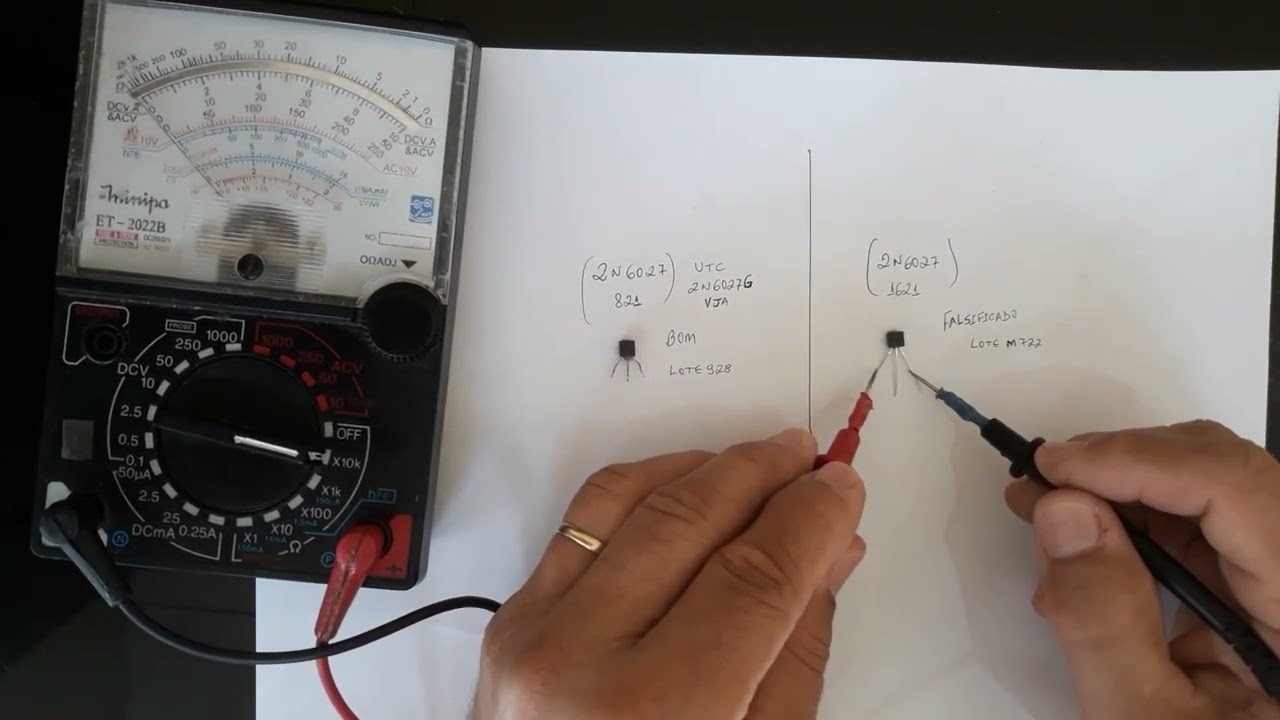 Testando Tiristor 2N6027 (original x falsificado)