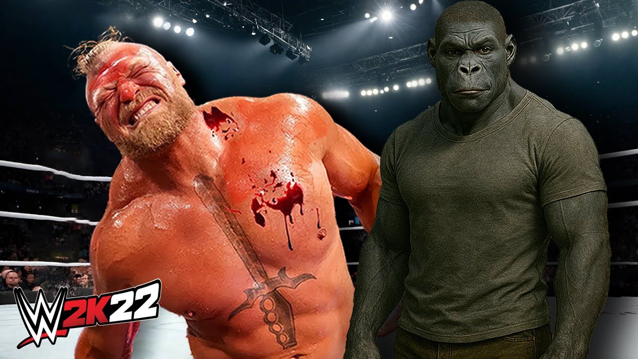 Реванш между Диким Титаном Приматом и Броком Леснаром (WWE 2K22).