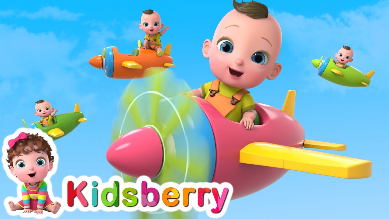 10 Little Airplanes + More Nursery Rhymes & Baby Song - Kidsberry