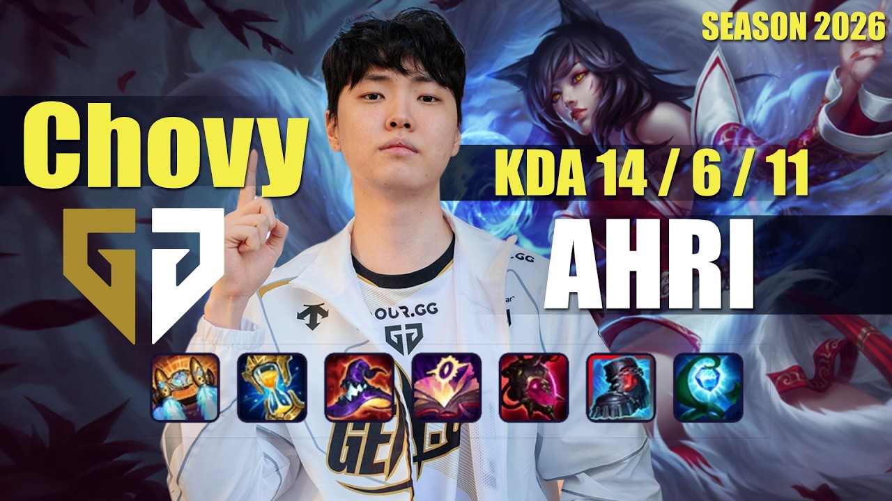 GEN Chovy AHRI vs SYNDRA Mid - Patch 26.13 KR Ranked | lolrec | Bootcamp MSI 2026