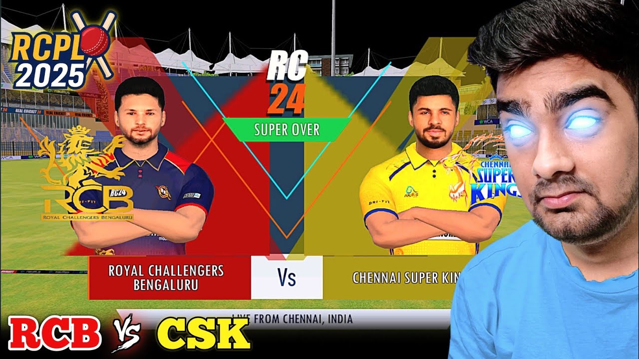 SUPER OVER RCPL 2025! RCB Vs CSK RC 24 (Expert Mode)