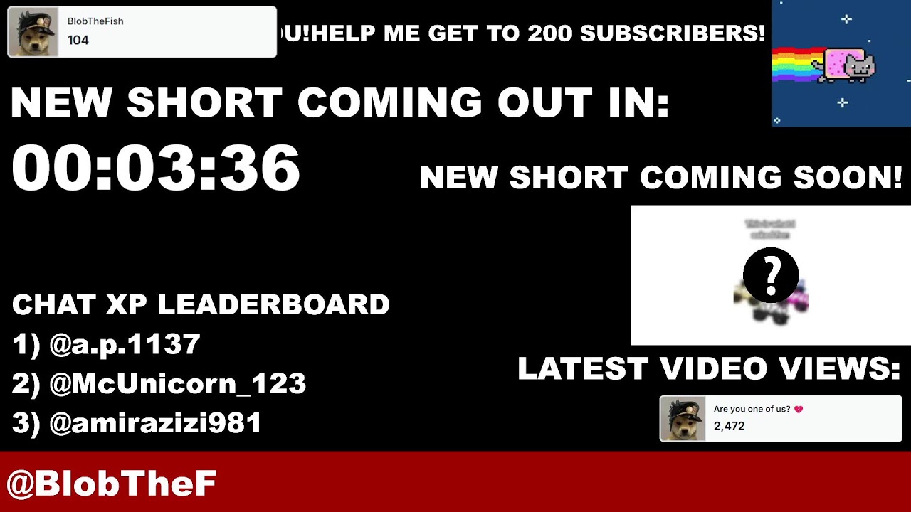 BlobTheFish LIVE CHAT ROOM & CHANNEL STATS!