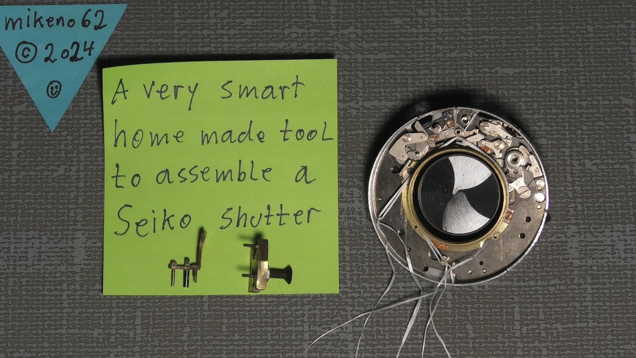 A very smart homemade tool to assemble a SEIKO XM shutter