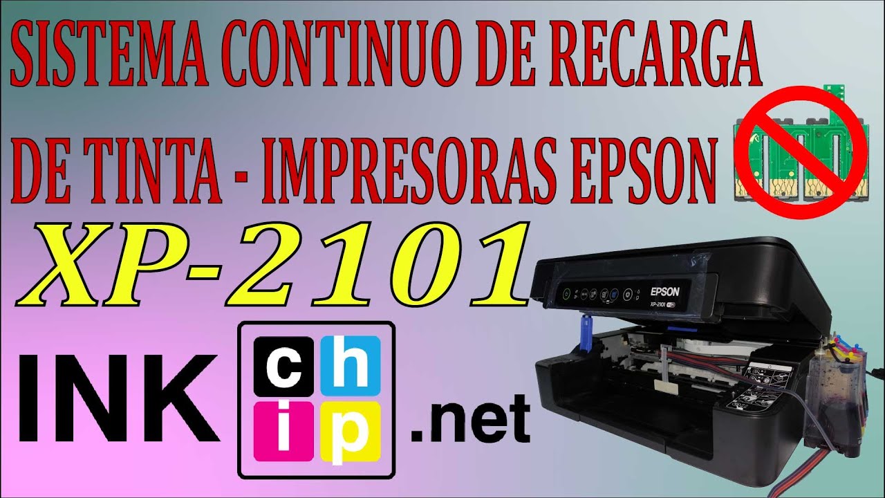 Instalar sistema de tintas continuo🖨️Impresora XP-2101 | Inkchip | Chip virtual | Chipless