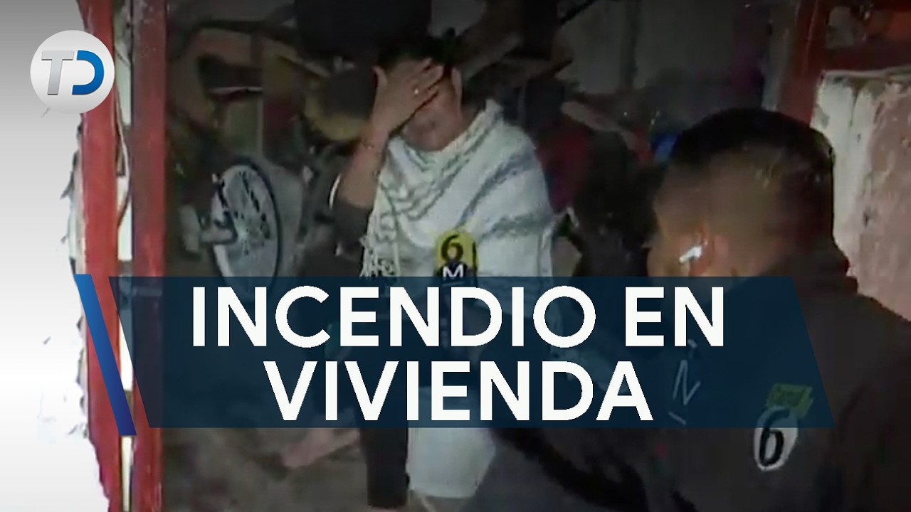 Fuerte incendio en vivienda; mujer se encontraba consternada
