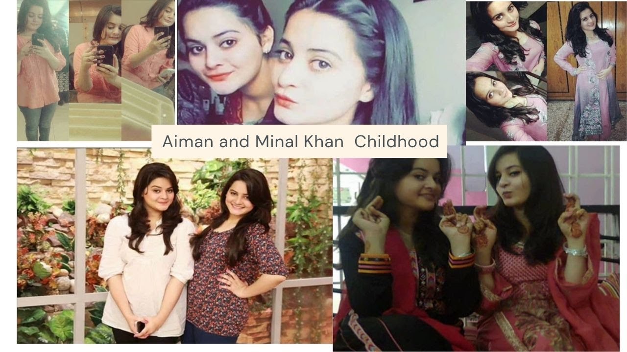 Aiman Minal Khan Childhood Pictures | Aiman and Minal khan pic
