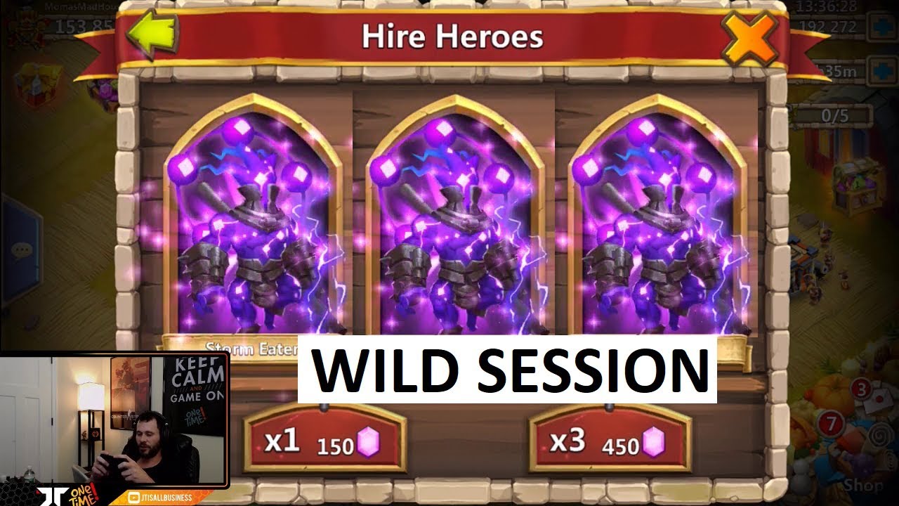 INSANE 3 Month Old Account Rolling 200,000 Gems For Heroes Castle Clash