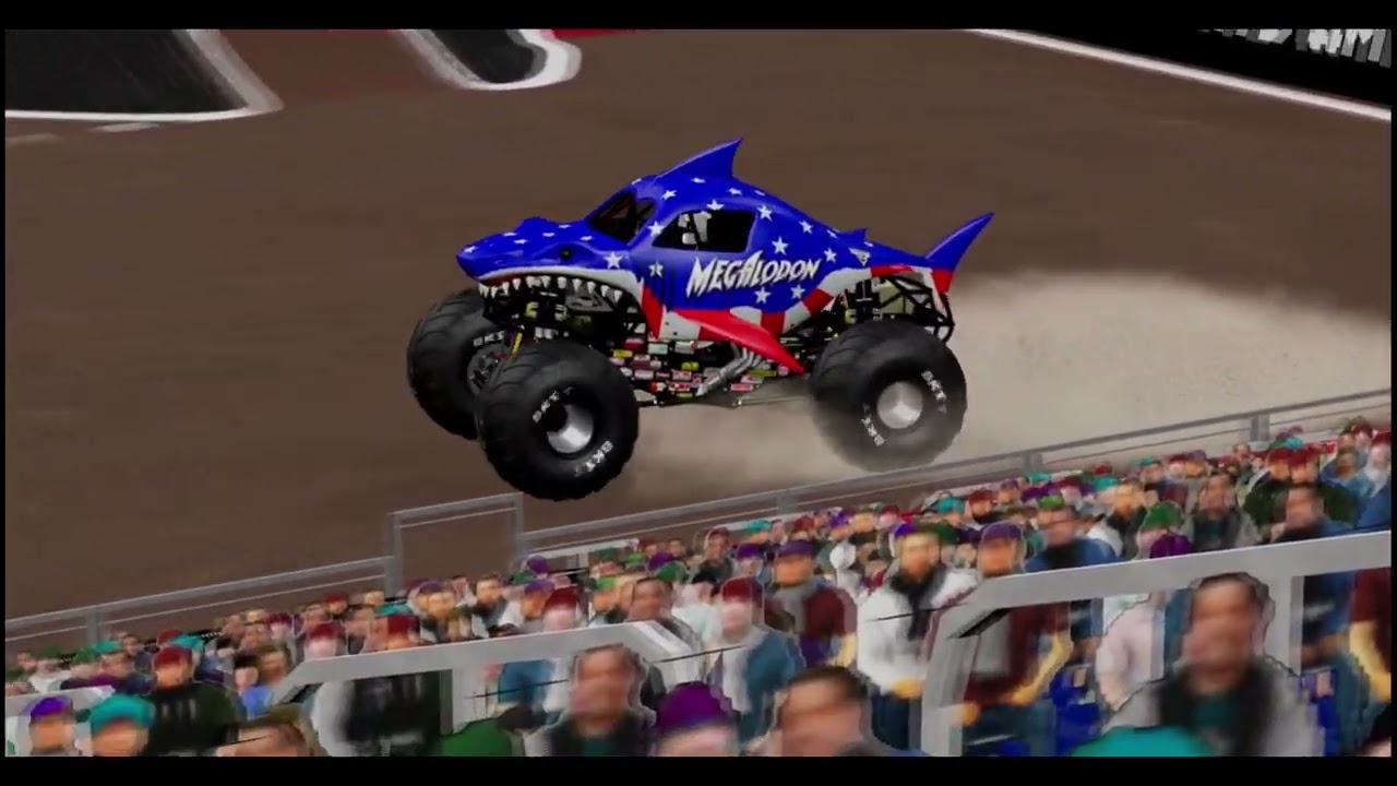 BeamNG Monster Jam Freestyle: Megalodon Stars & Stripes @ American Bash World Finals Nashville