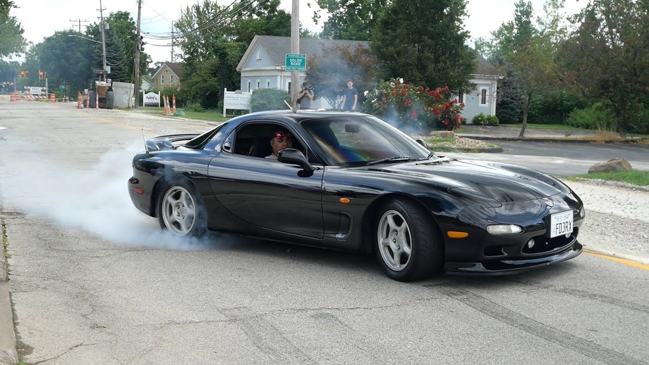 Cars & Coffee Cleveland At Roll House Solon Pullouts, Burnouts, & Full Sends - August 2025