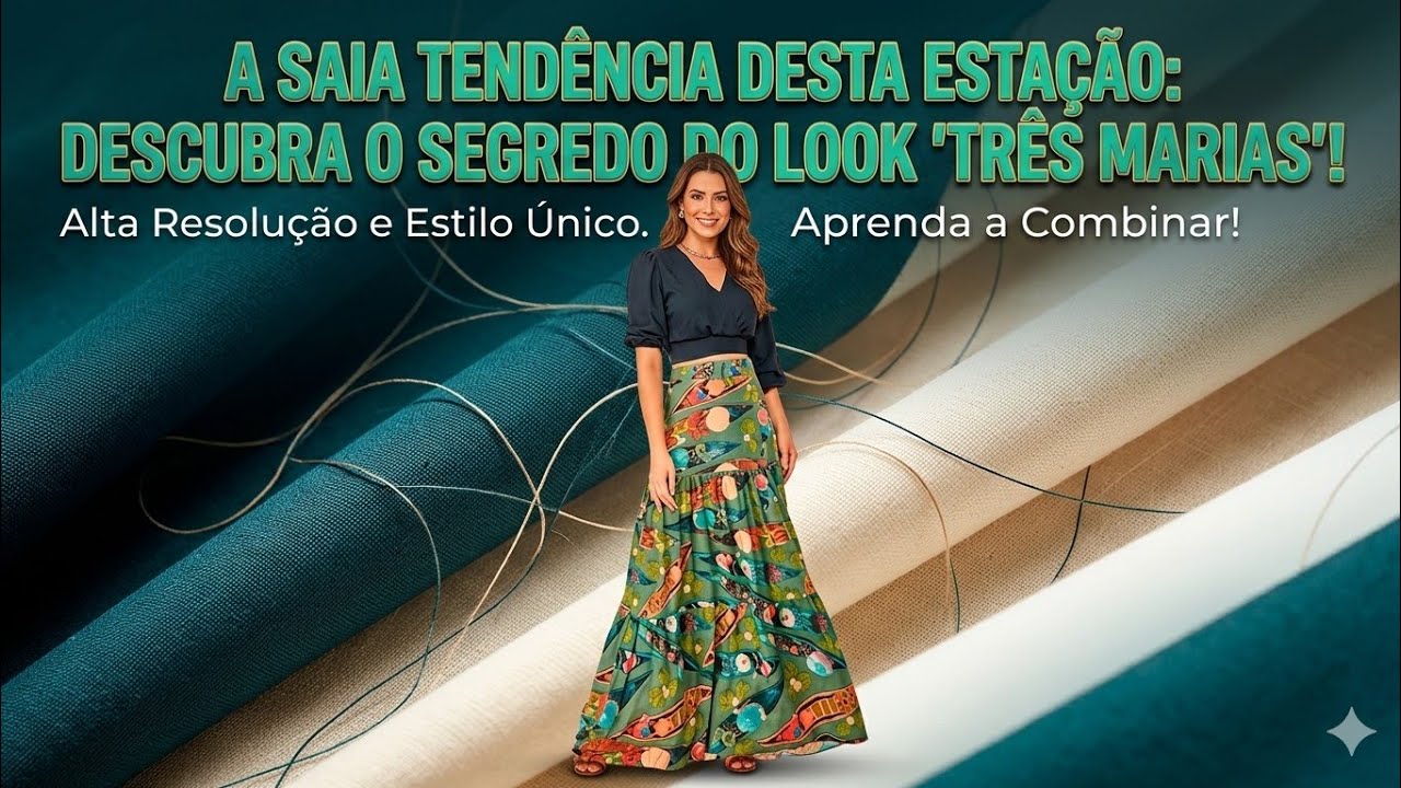✅️ DIY Saia longa 3 Marias_Tutorial de Costura passo a passo para iniciantes Gisleide Novelo