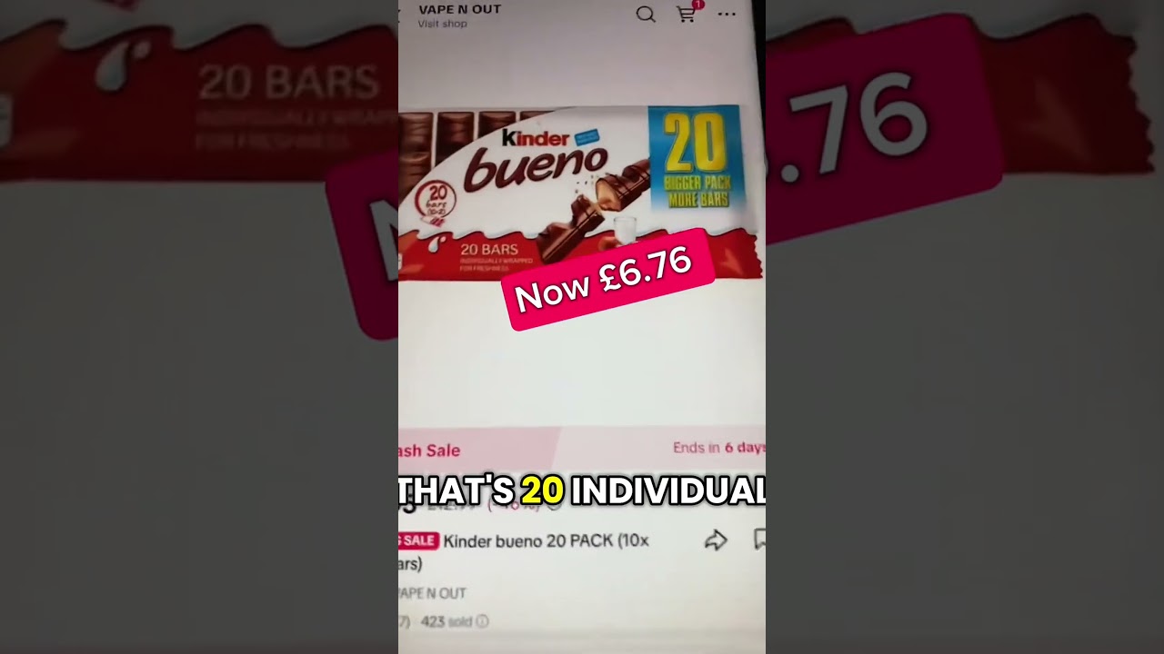 Kinder Bueno X 10 Double Bars &pound;6.76 - Flash Sale #kinder #kinderbueno