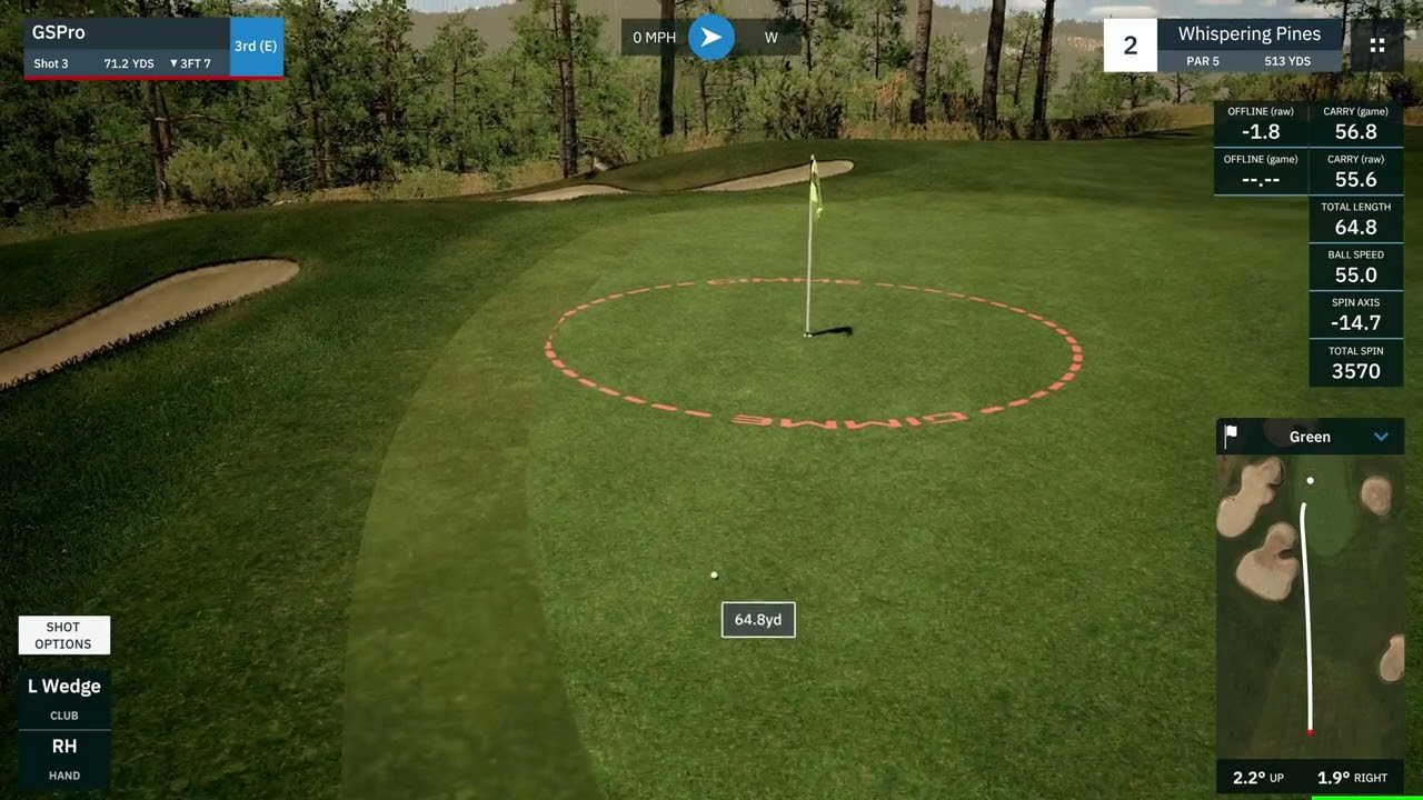 GSPro // Whispering Pines - first three holes
