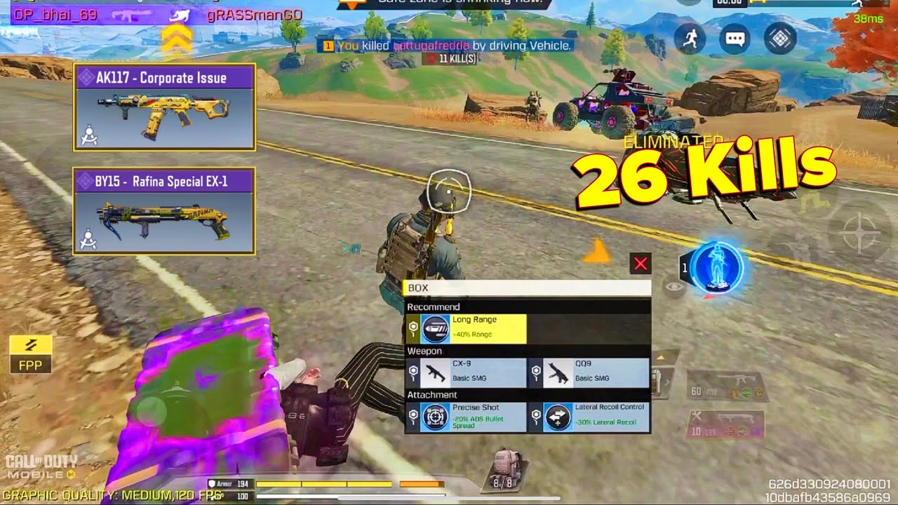 DOMINATE W/ BEST COMBO IN SEASON 7 (AK117 & BY15) | 26 KILLS SOLO VS SQUAD COD MOBILE