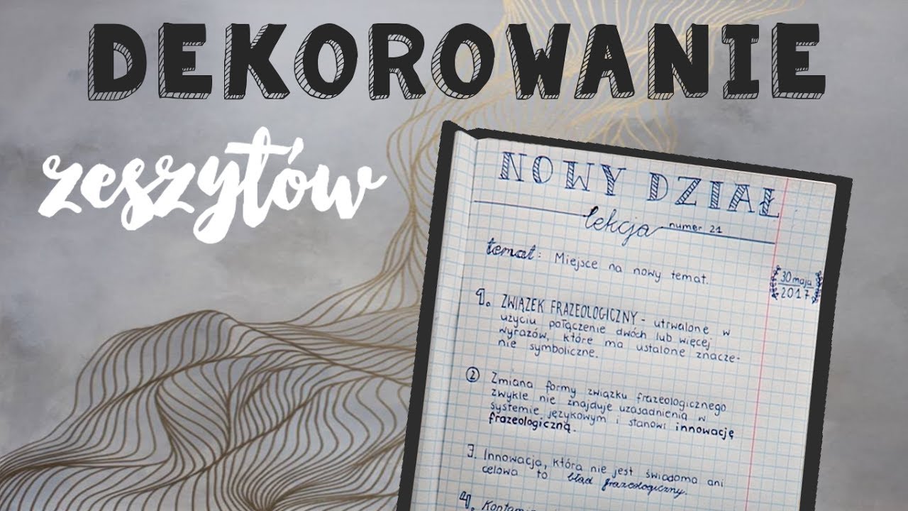 DEKOROWANIE ZESZYTÓW WEWNĄTRZ 2 - szybkie i proste dekoracje