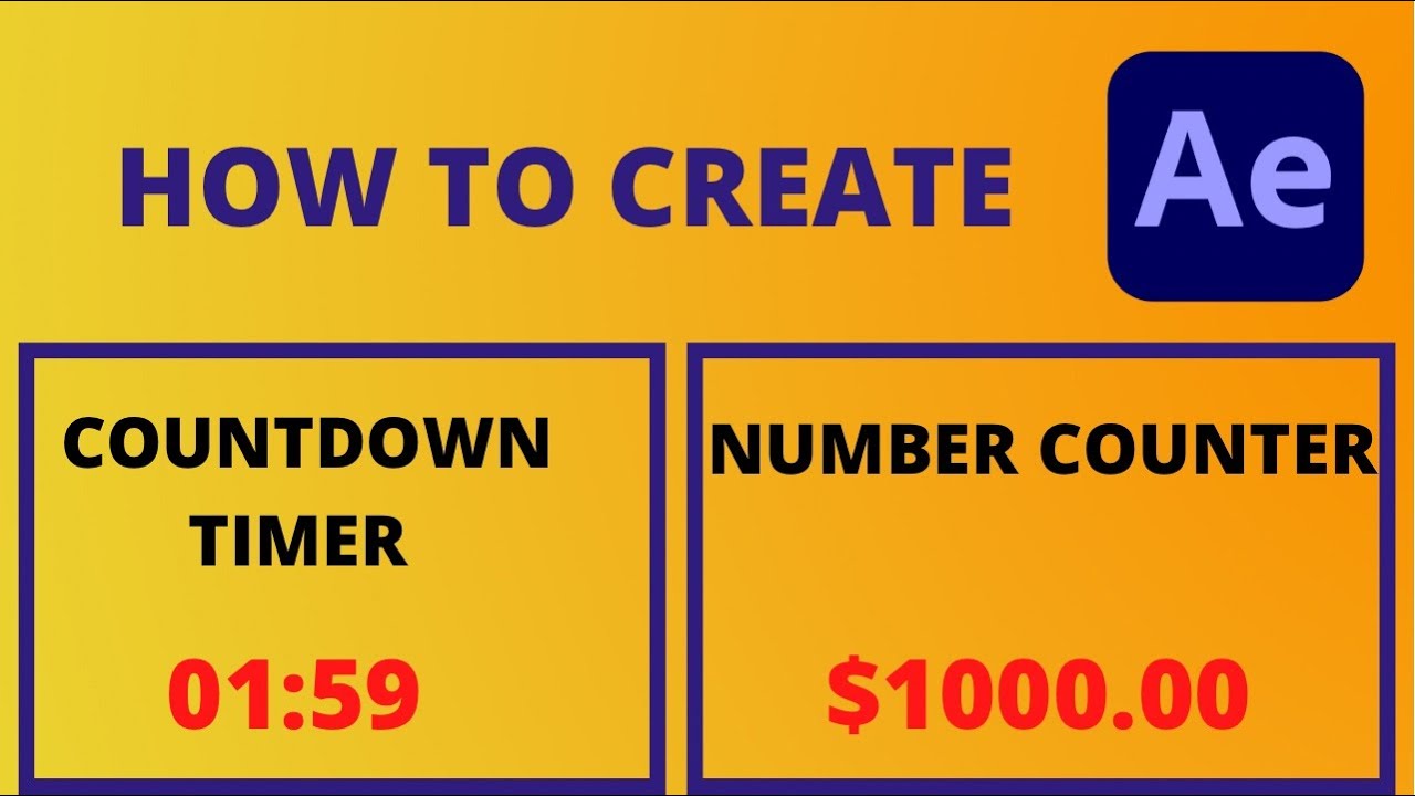 After Effects Animation Tutorial | Countdown Timer | Number Counter | TVV
