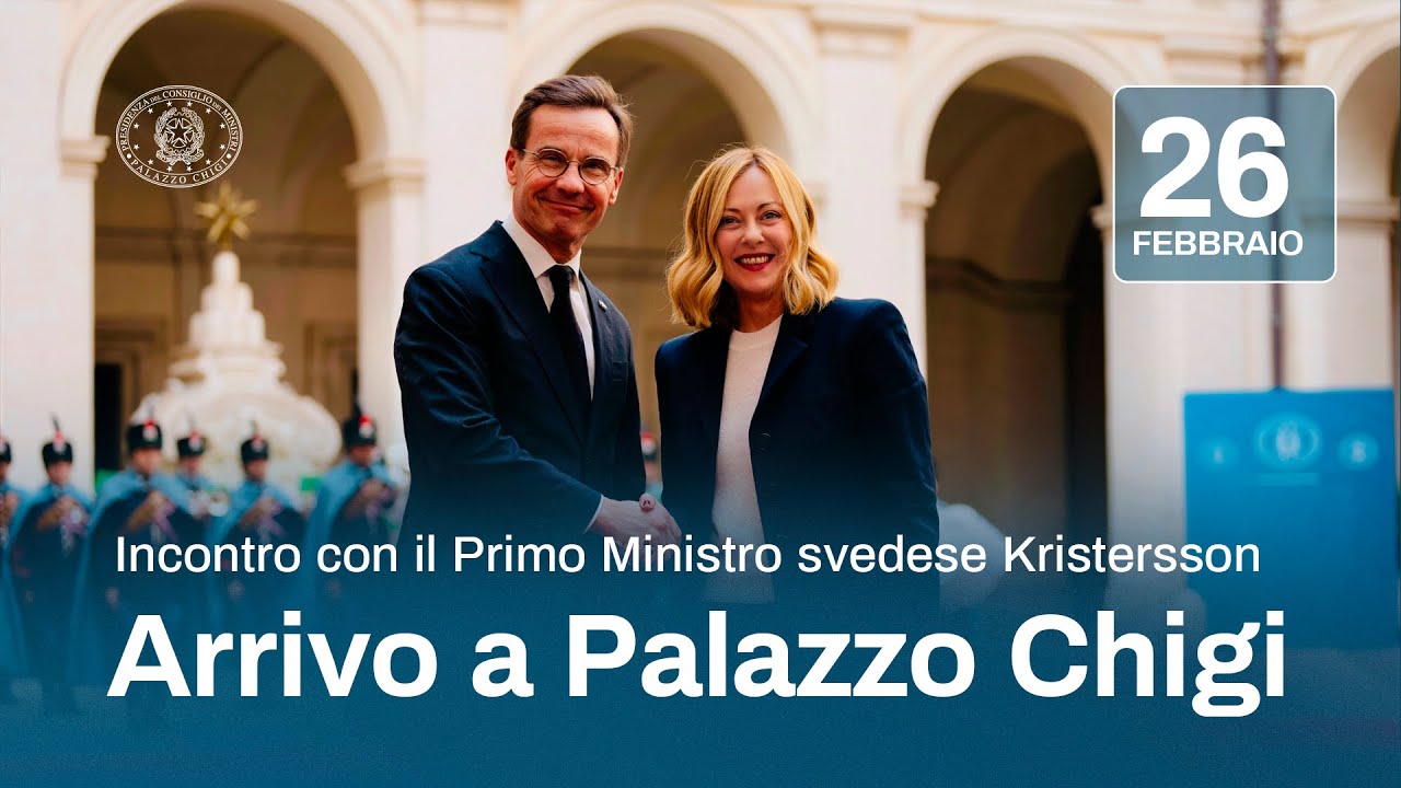 Il Presidente Meloni incontra il Primo Ministro svedese Kristersson