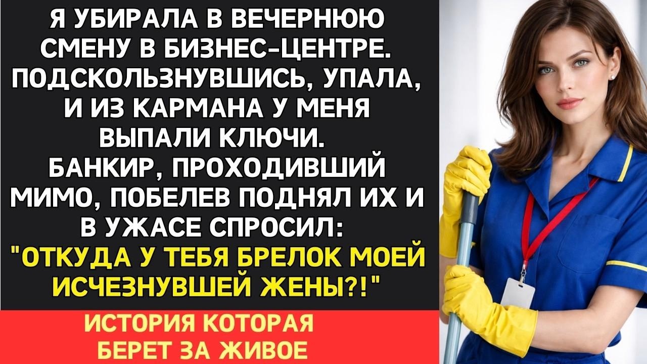 Откуда у тебя брелок моей погибшей жены     спросил побелевший банкир у уборщицы бизнес центра