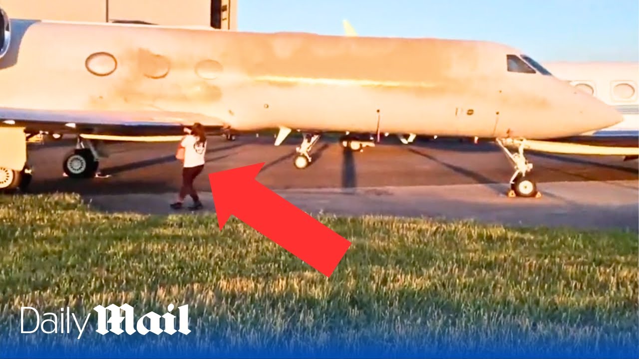 Just Stop Oil break into VIP airfield and spray paint over planes where Taylor Swift's jet landed