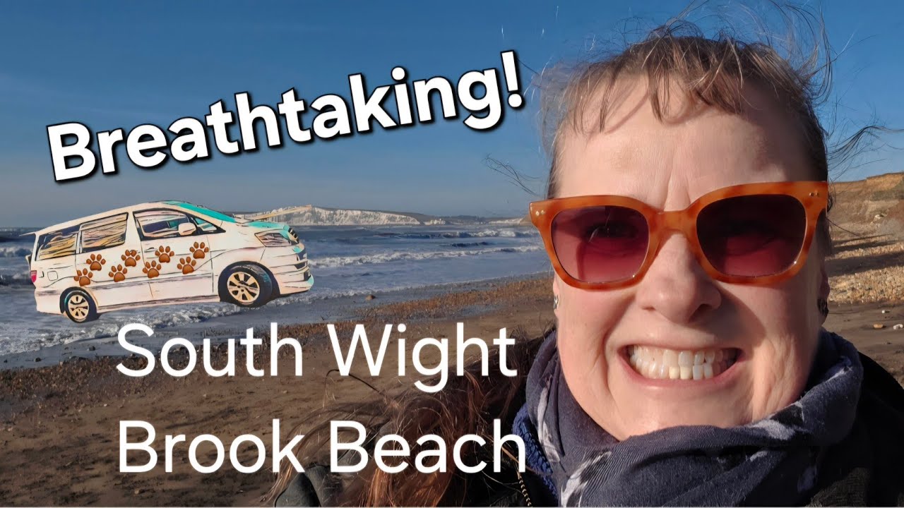 STUNNING SOUTH WIGHT #campervanningwithcavaliers #cavaliers #beach #scenic #drive #dogs #cavaliers