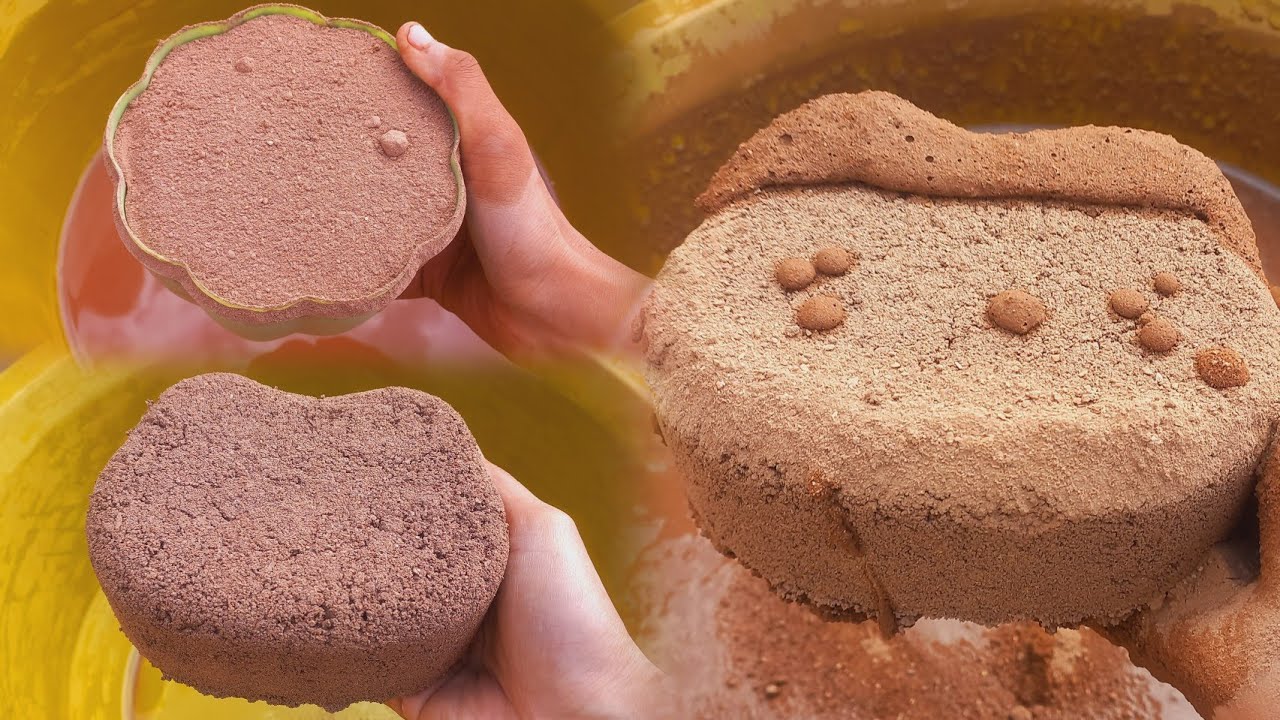 New || Kitties Pure Reddirt crumbling and pouring in lots of Water #asmr #insane