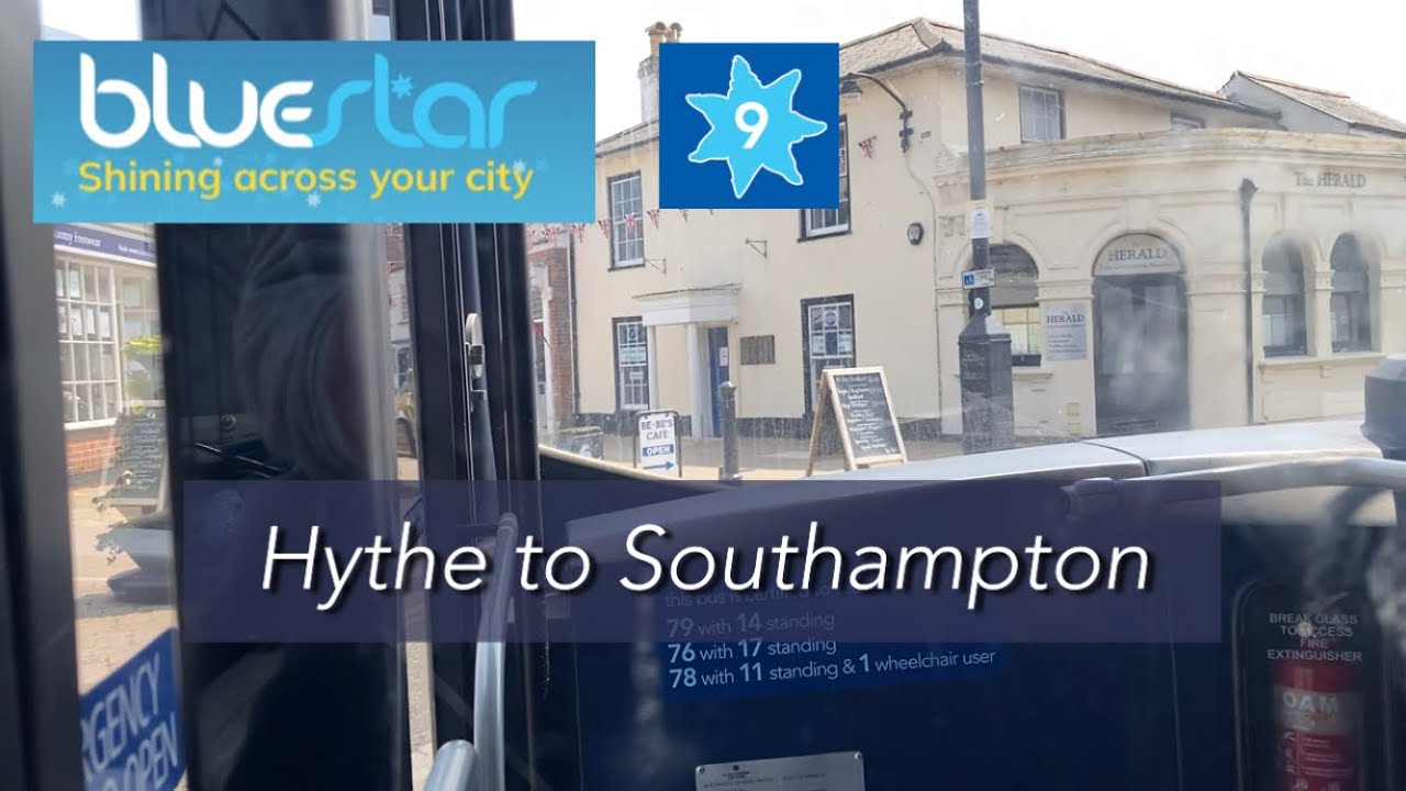 Bluestar 9 Hythe to Southampton bus journey