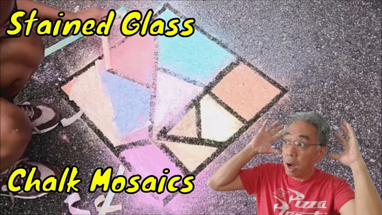 Stained Glass Sidewalk Chalk Mosiacs