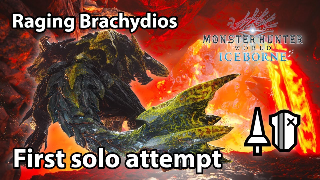 MHW:IB | Raging Brachydios solo gameplay (Lance) - first solo attempt