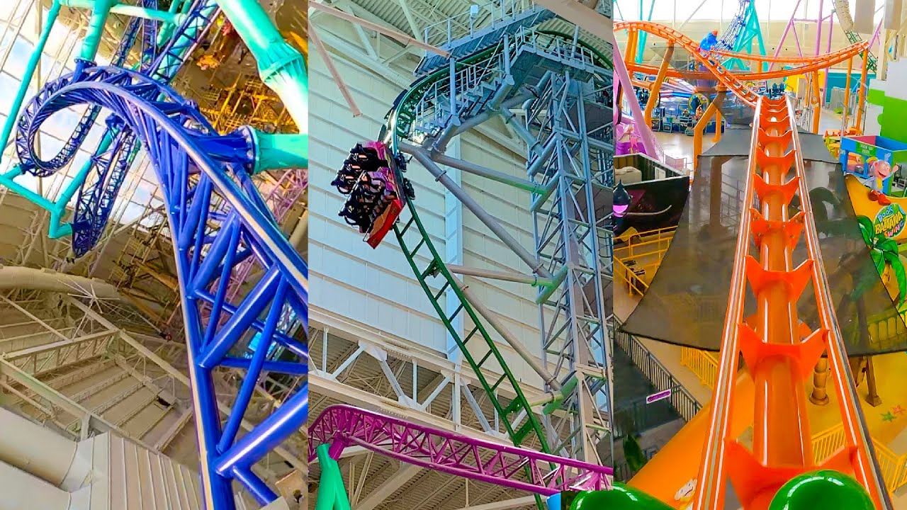 Every Roller Coaster At Nickelodeon Universe, NJ featuring the Worlds Steepest Roller Coaster!