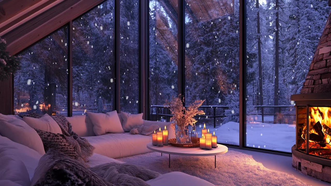 ❄️🎶Drift into Deep Sleep in a Snowy Cabin | Gentle Piano at Night | Fall Asleep, Stay Asleep Longer