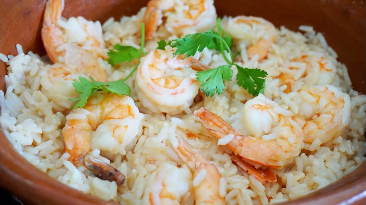 Receta fácil y muy rica ARROZ CON CAMARONES Buenísimo!