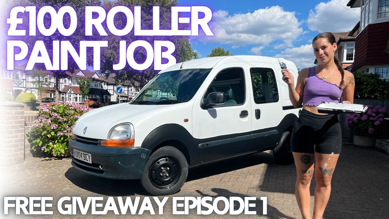 BUDGET ROLLER PAINT JOB on the micro camper GIVEAWAY! 